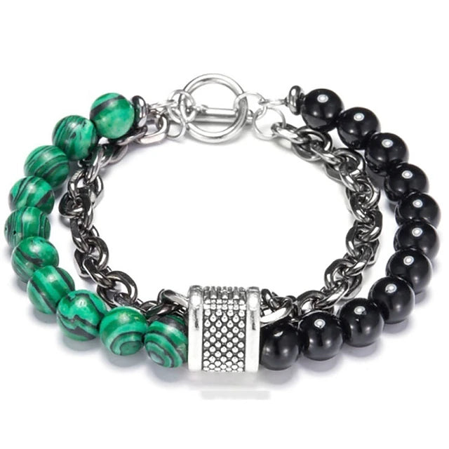 Unisex Beaded Chain Bracelet – Stylish Accessory for Men & Women
