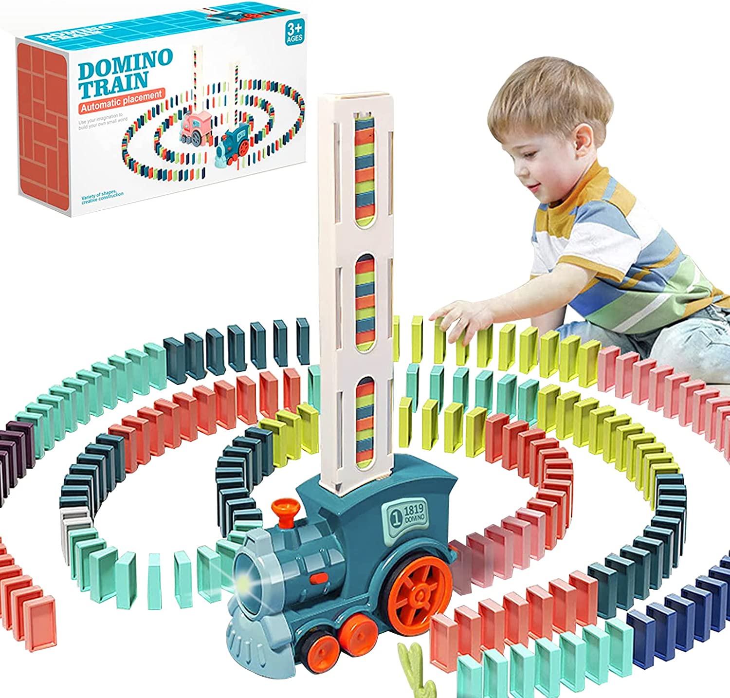 Automatic Domino Train Toy – Fun & Creative Domino Set for Kids in KSA