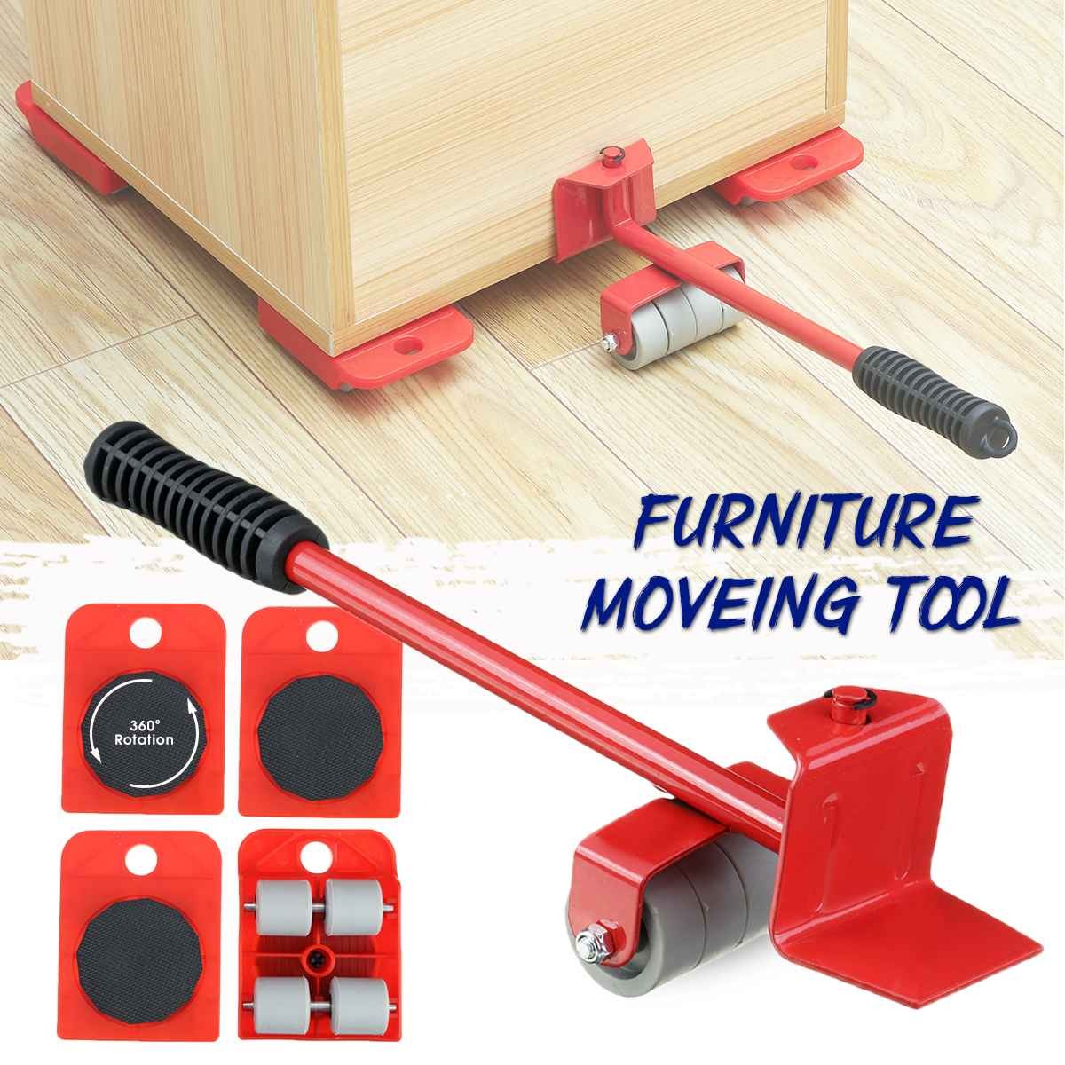 Furniture Lifter & Mover Tool Set (5PCS) – Effortless Heavy Furniture Moving in KSA
