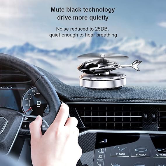 Helicopter-Shaped Solar Car Air Freshener – Aromatherapy & Decorative Car Accessory in KSA