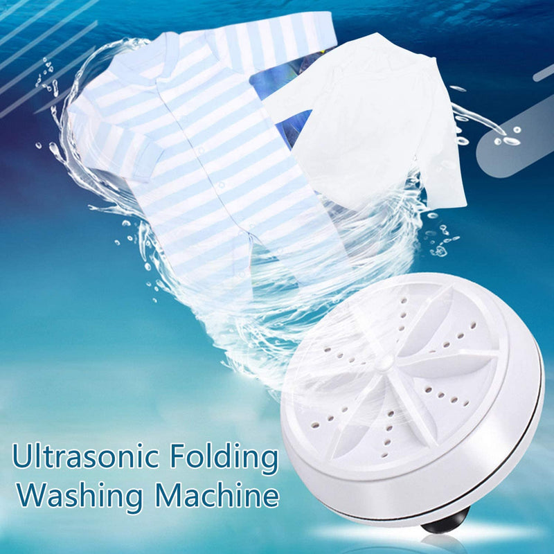 2-in-1 Mini Portable Ultrasonic Washing Machine – Compact Cleaner for Clothes, Jewelry & More