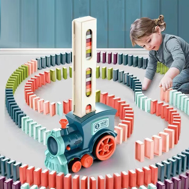Automatic Domino Train Toy – Fun & Creative Domino Set for Kids in KSA