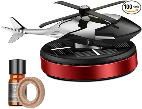 Helicopter-Shaped Solar Car Air Freshener – Aromatherapy & Decorative Car Accessory in KSA