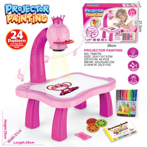 LED Projector Art Painting Table for Kids – Creative Drawing & Learning Station in KSA