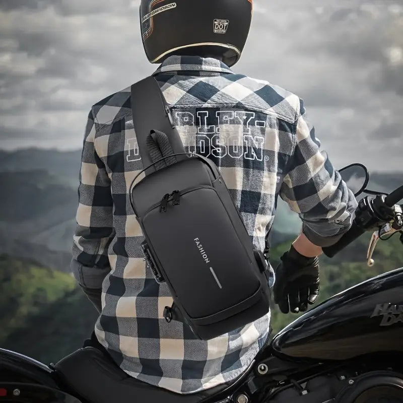 Men’s Sling Bag with Password Lock – Stylish & Secure Everyday Bag in KSA