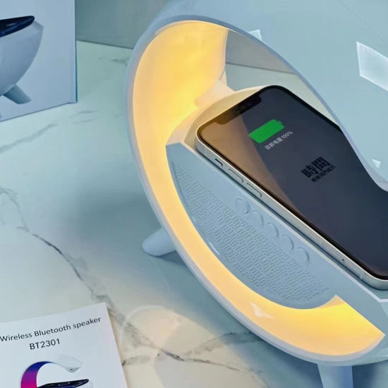 LED Wireless Charger Speaker – Stylish Audio & Wireless Charging in KSA