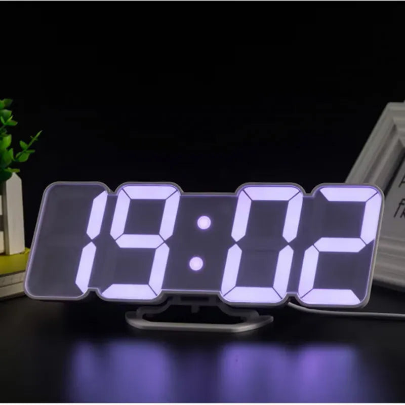 3D Digital LED Alarm Clock – Wireless Remote, Date & Temperature Display