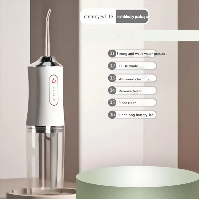 3-in-1 Portable Electric Oral Irrigator – Water Floss, Teeth Whitening & Gum Care