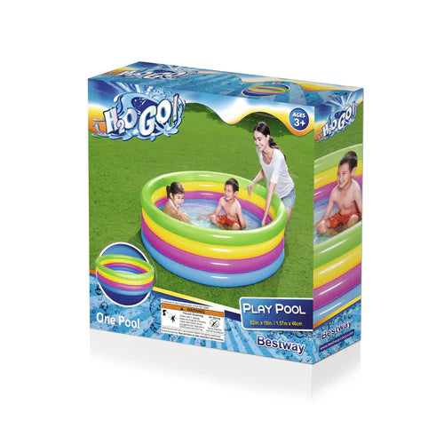 Bestway 4-Ring Rainbow Inflatable Pool