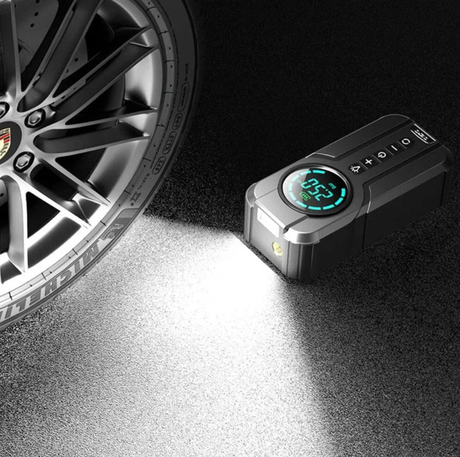 BUVAYE Portable Jump Starter & Air Pump – Multi-Function Car Emergency Tool in KSA