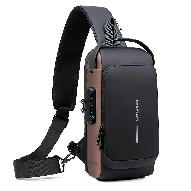 Men’s Sling Bag with Password Lock – Stylish & Secure Everyday Bag in KSA