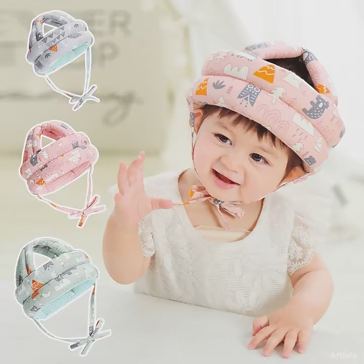 Baby Head Protector Helmet – Soft Safety Hat for Crawling & Walking (6M–4Y)