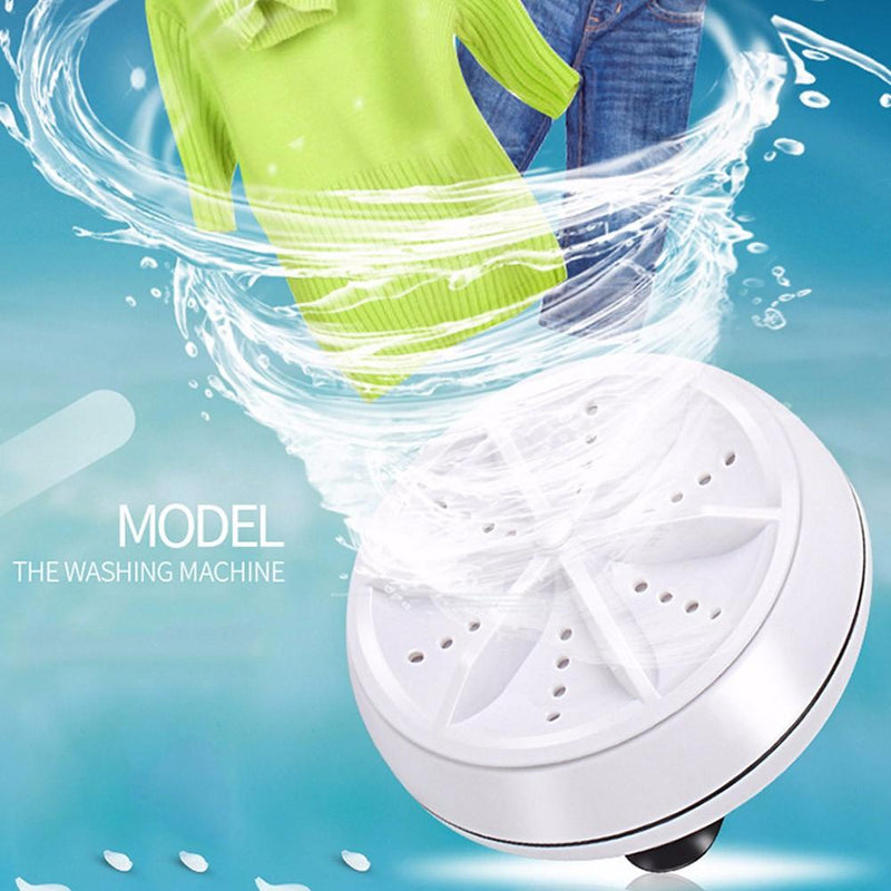 2-in-1 Mini Portable Ultrasonic Washing Machine – Compact Cleaner for Clothes, Jewelry & More