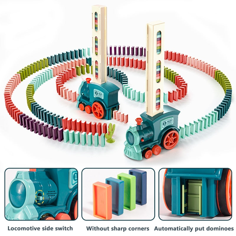 Automatic Domino Train Toy – Fun & Creative Domino Set for Kids in KSA