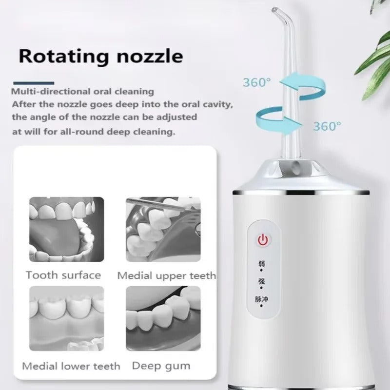 3-in-1 Portable Electric Oral Irrigator – Water Floss, Teeth Whitening & Gum Care