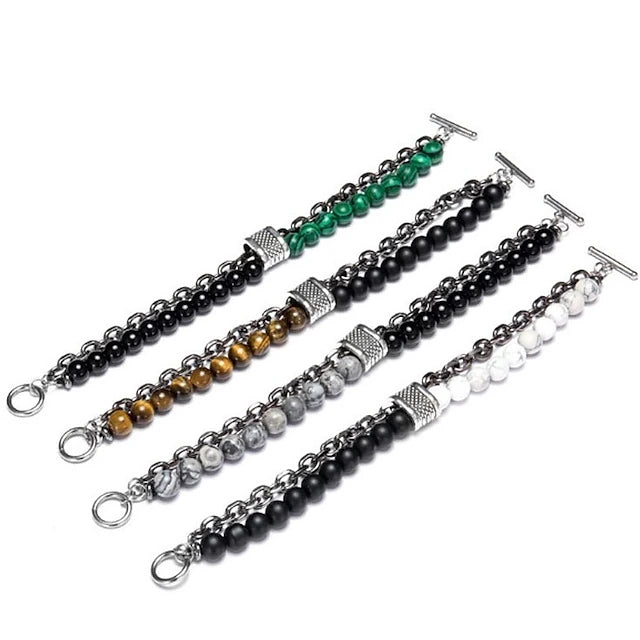 Unisex Beaded Chain Bracelet – Stylish Accessory for Men & Women