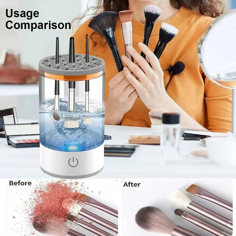 Automatic Multi Brush Cleaner – Dual Mode Cleaning & Drying for Makeup Brushes