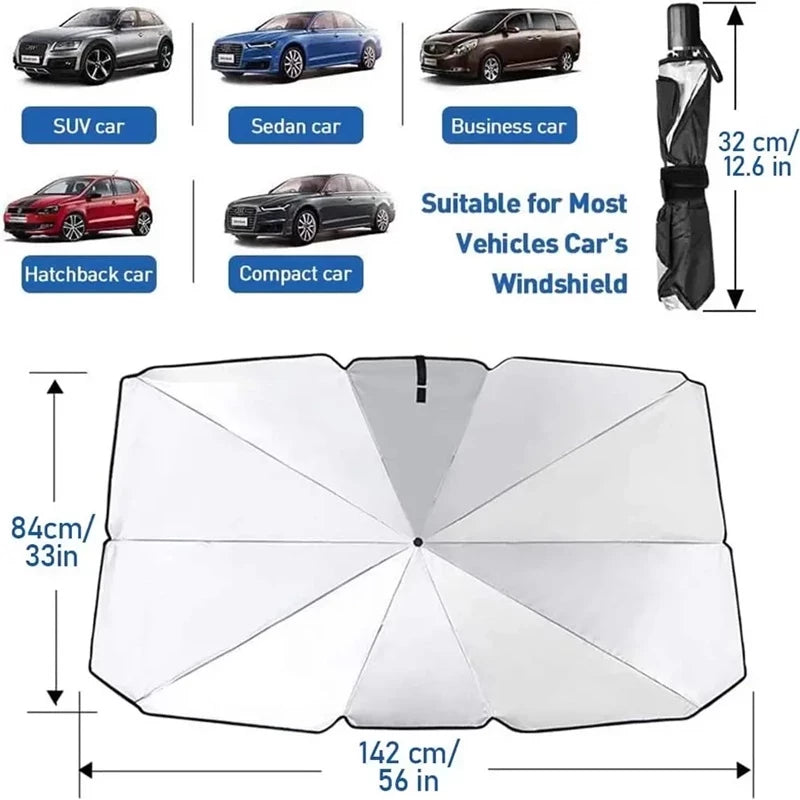 Premium Car Windshield Umbrella Sun Shade – Protect Your Car & Stay Cool in KSA